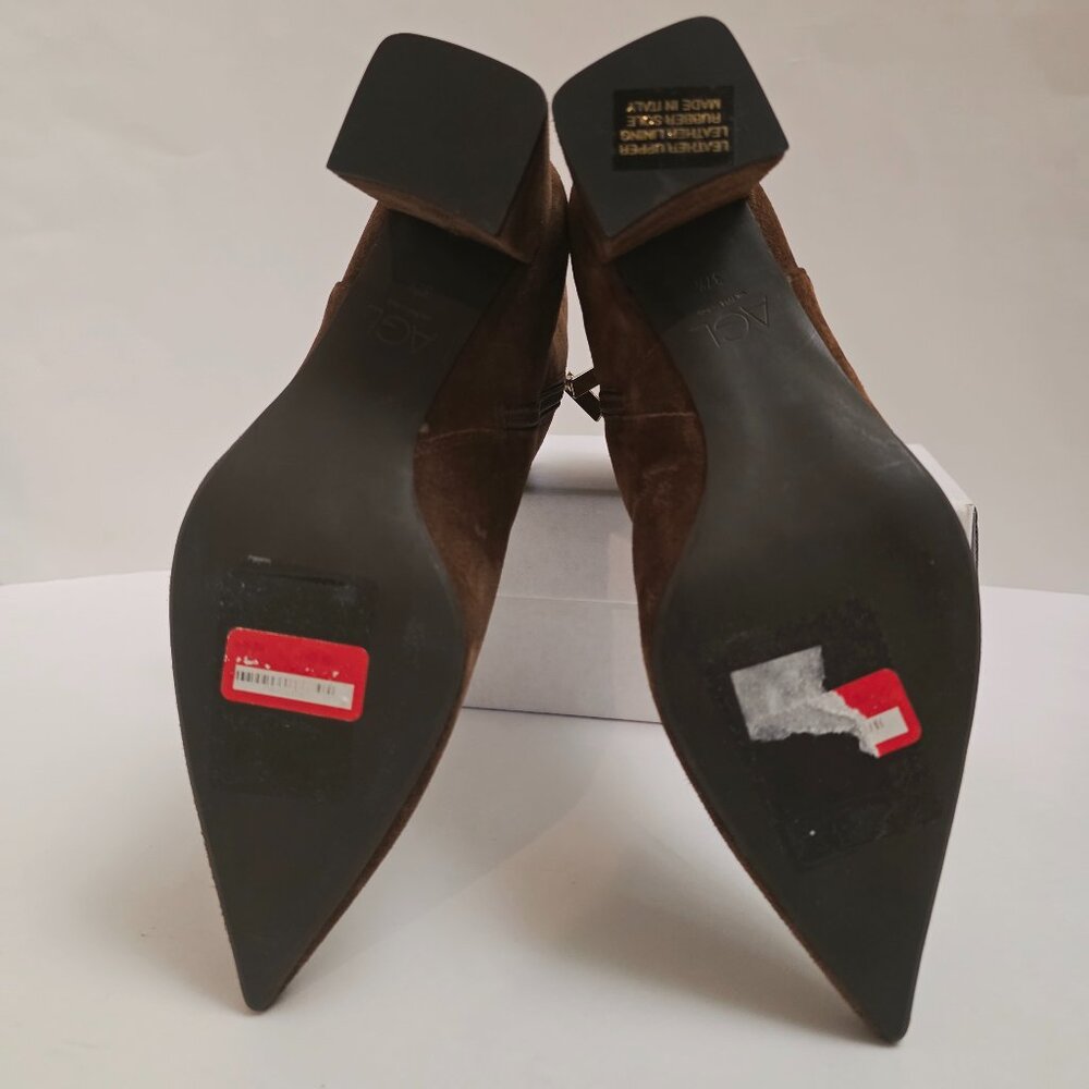 AGL Mimma Pointed Toe Block Heel Suede Bootie In … - image 15